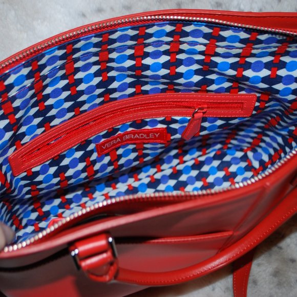 EUC Vera Bradley Coral Satchel Purse - Picture 7 of 7